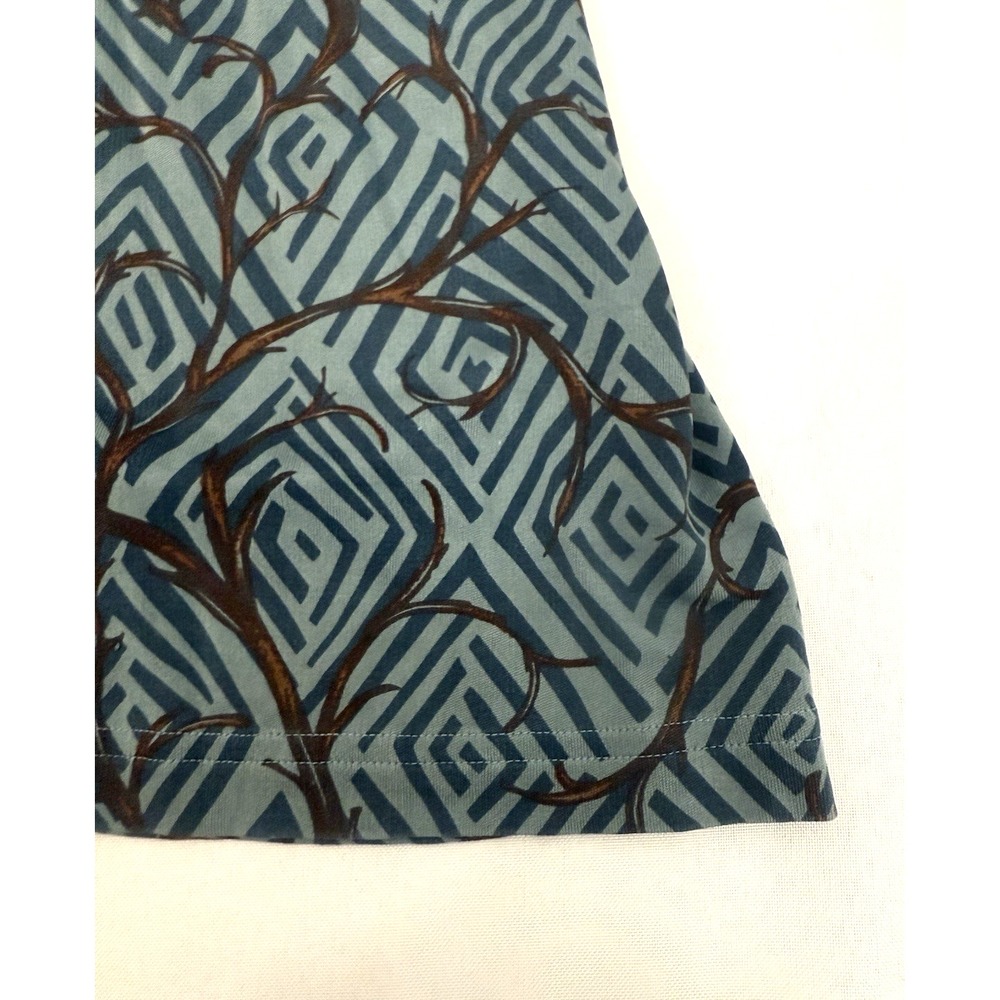 Spenser Jeremy 100% Silk Dress Long Sleeve Blue Brown Womens Size 12 *FLAW*‎ - Picture 8 of 11